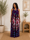 Purple Tie-Dye Maxi Dress